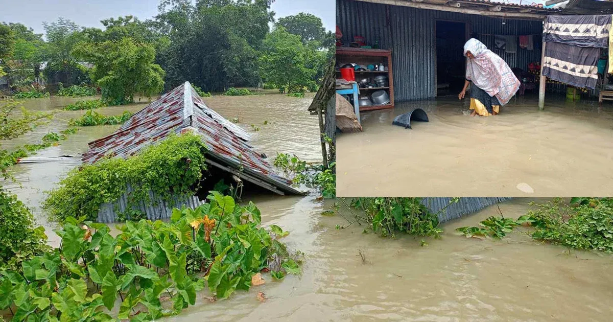 ফারাক্কার ১০৯ গেট উন্মুক্ত চাঁপাইনবাবগঞ্জে তিন হাজার পরিবার পানিবন্দি