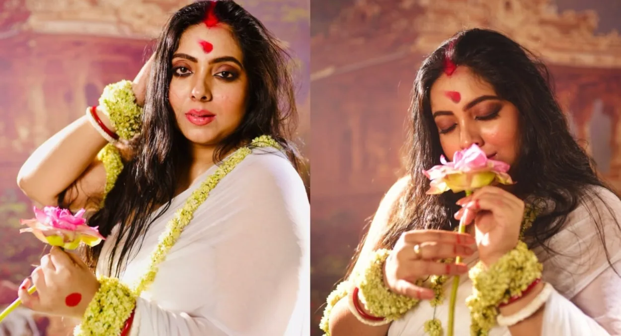 মহালয়ার সকালে কাঞ্চন পত্নী শ্রীময়ীর ভিন্নধর্মী সাজ নিয়ে নেটপাড়ায় চর্চার ঝড়