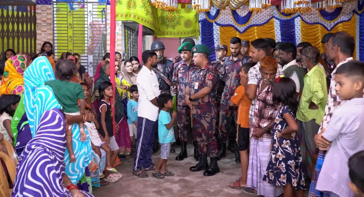 চুয়াডাঙ্গা ও মেহেরপুর সীমান্তে শারদীয় দুর্গোৎসবের নিরাপত্তায় মোতায়েন ১২ প্লাটুন বিজিবি