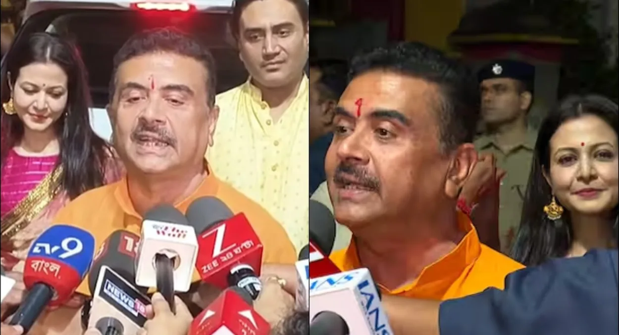 নবমীতে মল্লিকবাড়ির নারকেল নাড়ুতে মুগ্ধ শুভেন্দু