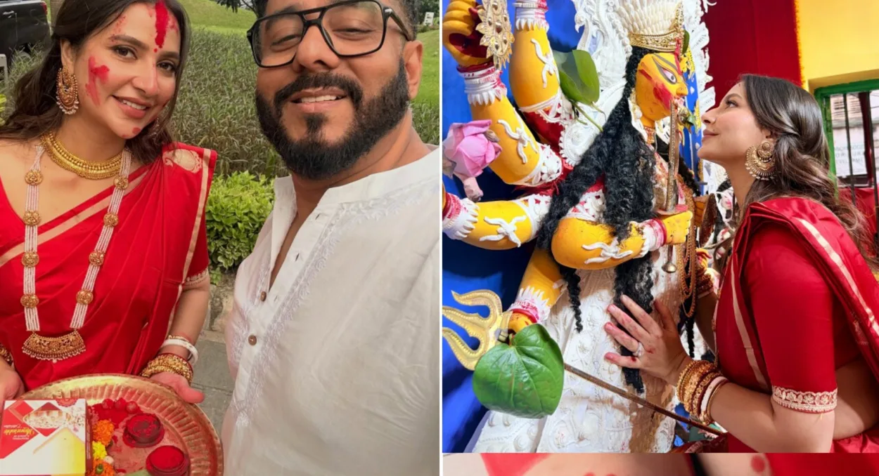দশমীতে দেবীবরণ-সিঁদুরখেলায় মাতলেন শুভশ্রী! রাজের সাথে চেনা পোজ, চমক দিল ইয়ালিনি