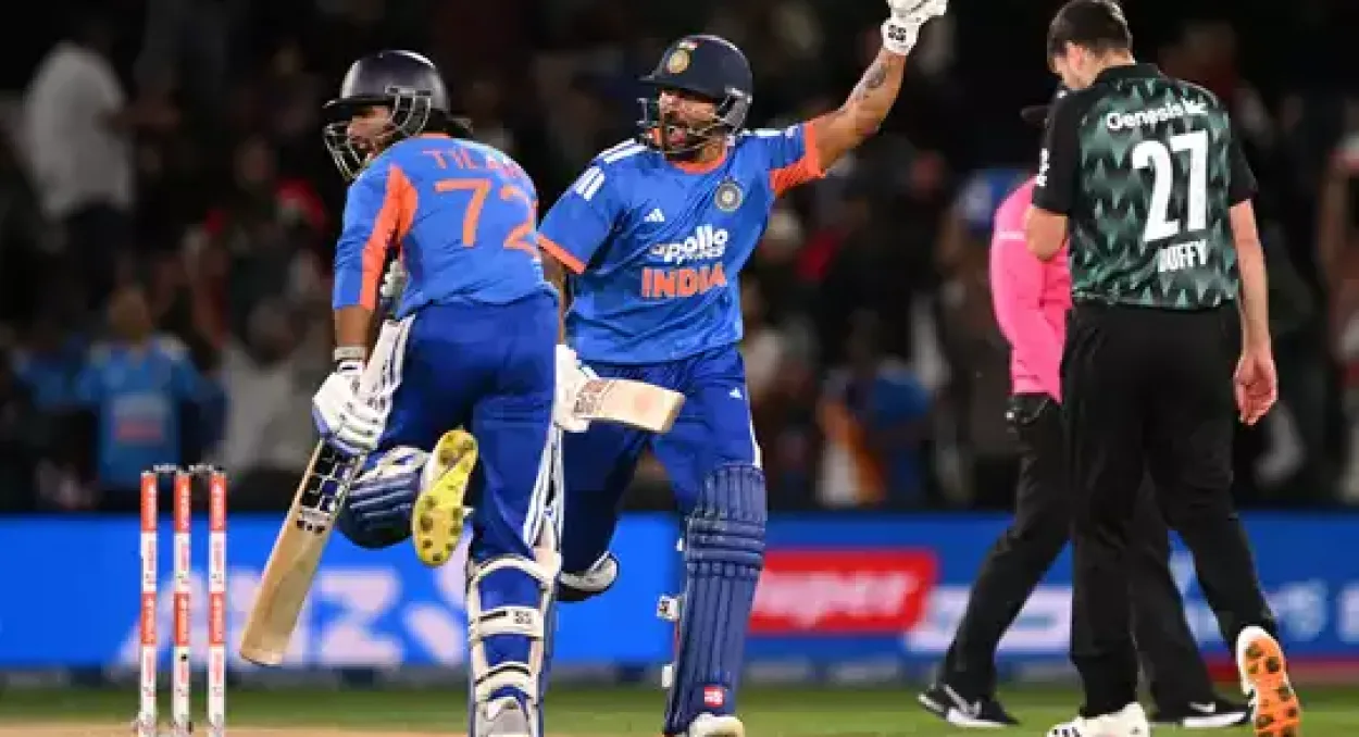 তিলকের রূপকথার ইনিংসে নিউজিল্যান্ডকে হারিয়ে ভারত তুলে নিল দ্বিতীয় টি-টোয়েন্টি জয়