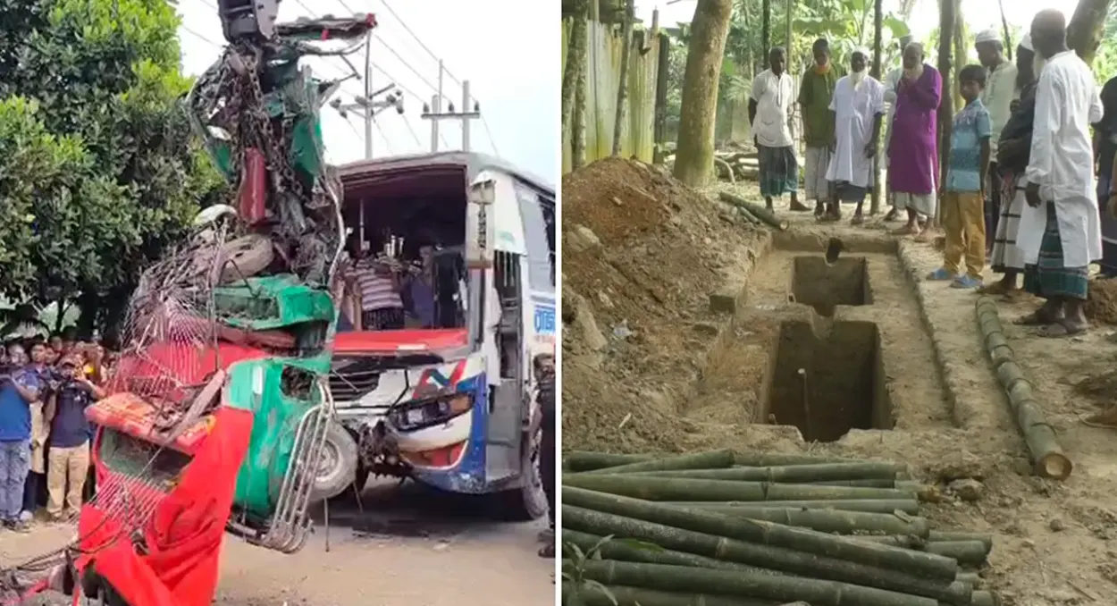 ময়মনসিংহে মর্মান্তিক সড়ক দুর্ঘটনায় নিহতের জানাজা ও দাফন সম্পন্ন