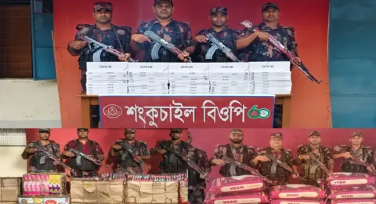 সীমান্তে বিজিবির পৃথক অভিযান, ৬৬ লাখ টাকার ভারতীয় চোরাচালানি পণ্য জব্দ