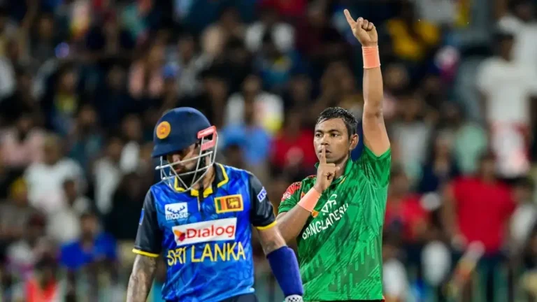 এমোন-হৃদয়ের লড়াই, তানজিমের ঝড়ো ইনিংসে (ban vs sl)২৪৮ রানে থামলো বাংলাদেশ