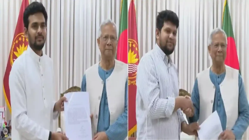 উপদেষ্টা আসিফ মাহমুদ ও মাহফুজ আলমের পদত্যাগ: প্রধান উপদেষ্টার কাছে দায়িত্ব ছাড়লেন দুই তরুণ উপদেষ্টা