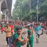 পাহাড়-সমতলের মেলবন্ধনে বৈশাখী শোভাযাত্রা, বিশেষ আকর্ষণ লাঠিখেলা