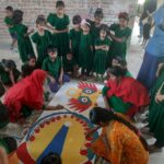 The colorful motifs of Baisakhi festival are being created by the hands of mothers and children in Gazipur