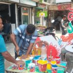 Artists are busy with Satkhira, Payala Baisakh, waking up in color