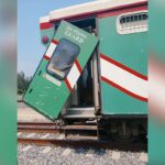 The four doors of the Cox’s Bazar-bound Tourist Express collided with the truck