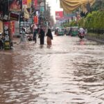 Roads submerged in heavy rains in Feni