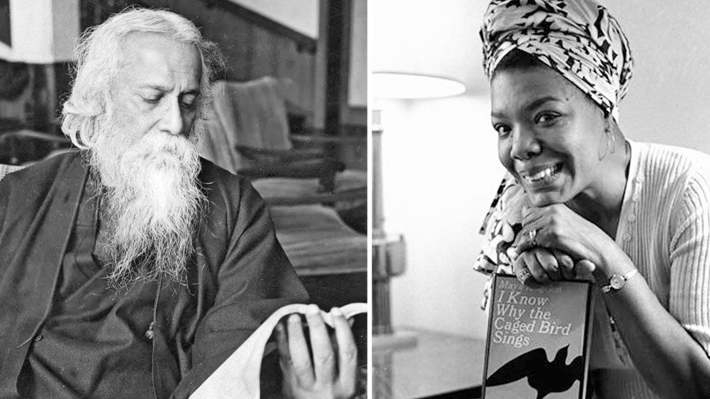 Maya Angelou, Rabindranath Tagore: From Caged Bird to Free Flight