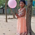 “Colourful balloons in hand, eyes covered with kajal, chest breaks when looking at the picture”