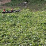 The two got stuck in the river and were rescued by the police