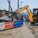 Evacuation of illegal structures on the Dhaka-Mymensingh highway on the occasion of the Prime Minister’s arrival
