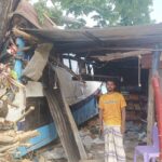 Two buses collided in Lohagara / ‘Hearing a loud noise, I saw the crushed bus in my shop’
