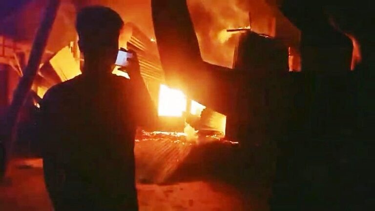 A husband and wife died in the fire after saving their three children