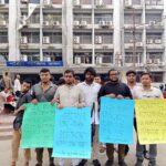 Chhatra Shakti protests at Jabi against border killings and Muslim persecution in West Bengal