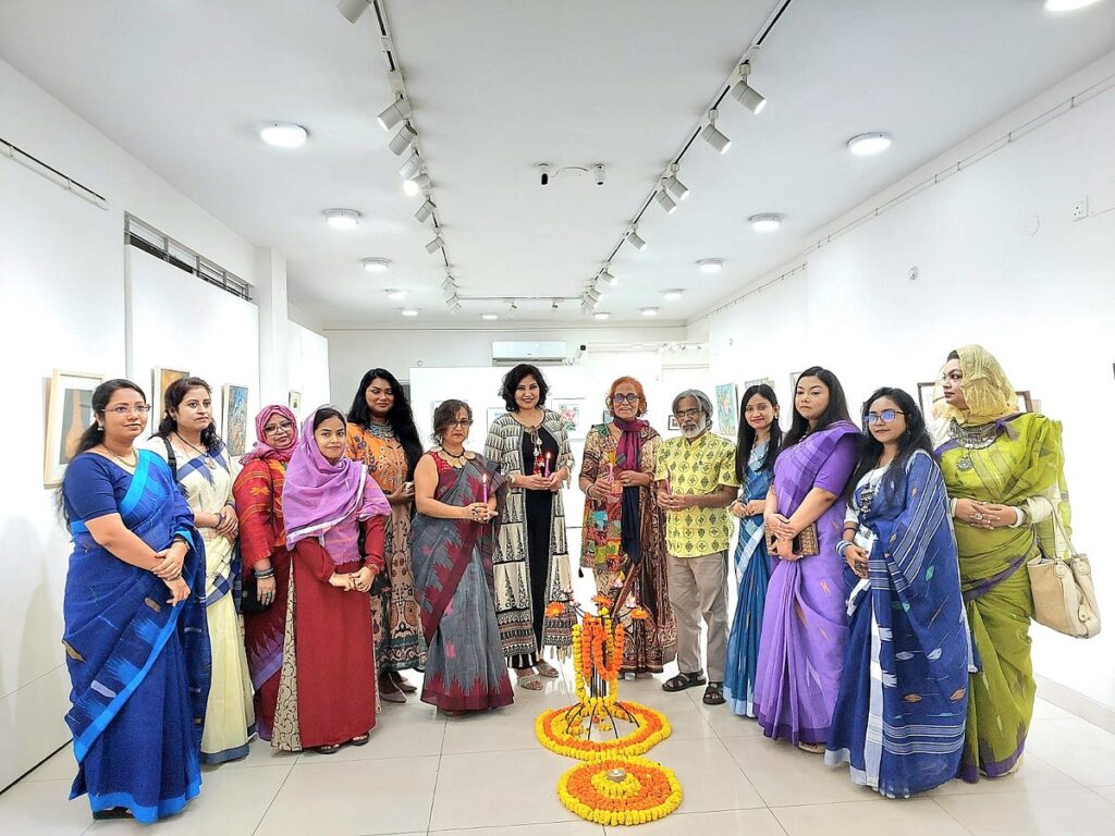 A six-day long painting exhibition ‘Sab Narai Tei Ma’ has started in Dhanmondi.  