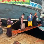 It is a relief to reach the Sadarghat terminal after overcoming the suffering of the road