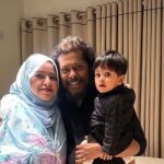 James celebrates Eid with children from both families