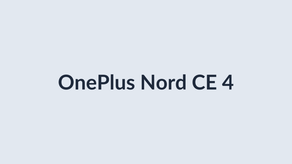 OnePlus Nord CE 4