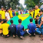 দিনাজপুরে বিশ্বকাপ ফুটবল ঘিরে ব্রাজিল সমর্থকদের বর্ণিল শোভাযাত্রা