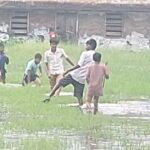 জলাবদ্ধতায় ডুবছে লালপুরের ১৫৮ বছরের ঐতিহ্যবাহী শ্রী সুন্দরী পাইলট মডেল উচ্চ বিদ্যালয়
