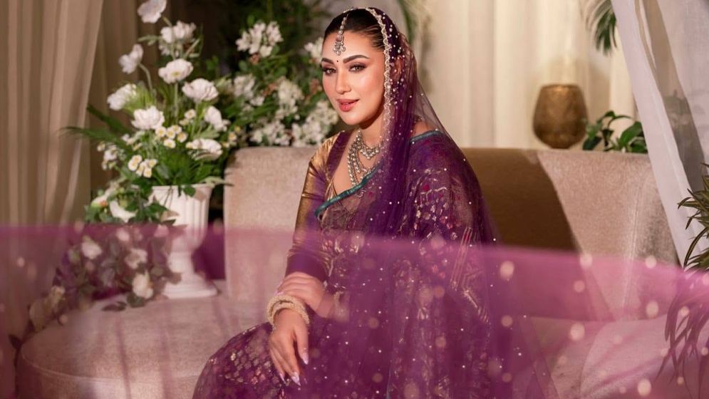 Dhallywood actress Apu Biswas sparks online discussion with bridal-themed photo shoot