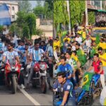 Rival Argentina and Brazil Supporters Stage Joint Festive Rally in Barishal