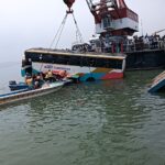 Empty bus plunges into Padma River at Daulatdia ferry terminal; no casualties reported