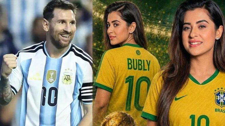 Dhallywood star Bubly praises Messis hat-trick despite Brazil allegiance