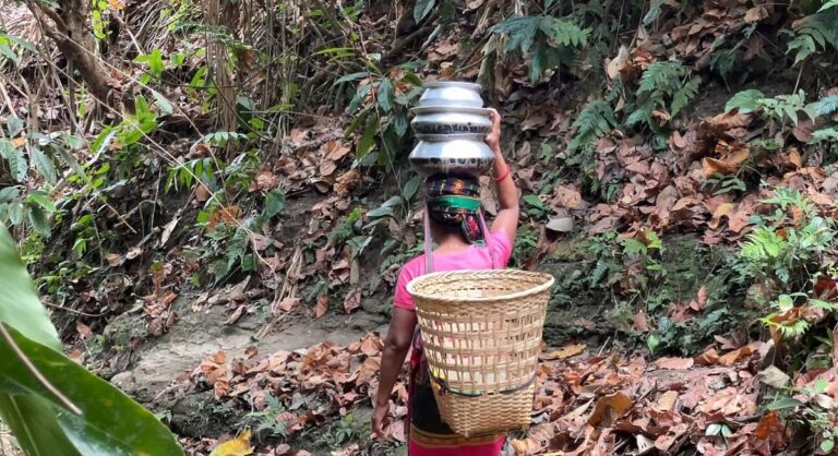 Khagrachari hill village residents struggle with chronic water shortages as long treks to remote wells persist
