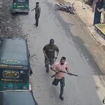 The brutal murder was caught on CCTV