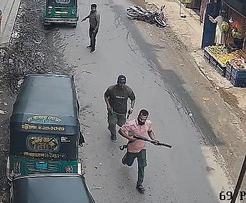The brutal murder was caught on CCTV