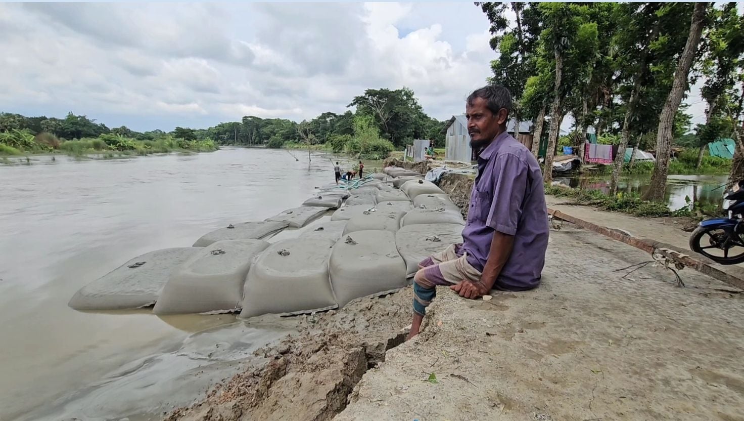 ফেনীতে নদীভাঙনের তীব্র আতঙ্ক দিশেহারা হাজারো পরিবার স্থায়ী সমাধানের দাবি