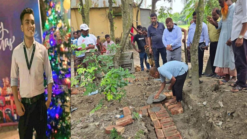 গাইবান্ধায় জুলাই আন্দোলনের শহীদ সজলের সমাধি সংস্কার কাজের সূচনা