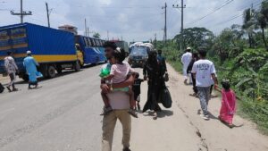 Accidents and Road Damage Trigger 12-Kilometer Traffic Jam on Dhaka-Sylhet Highway