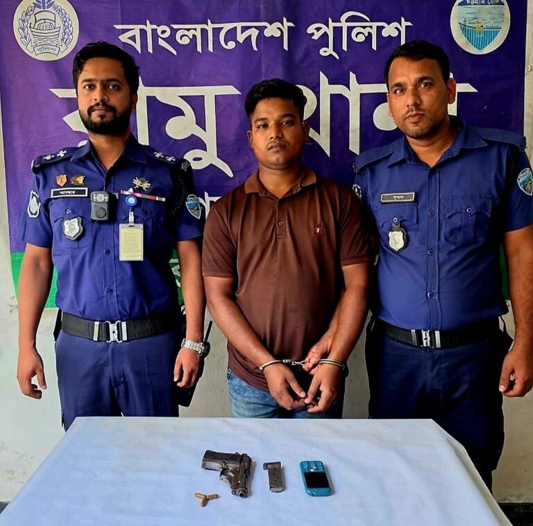 Police seize firearm from drug-smuggling vehicle following high-speed pursuit in Ramu