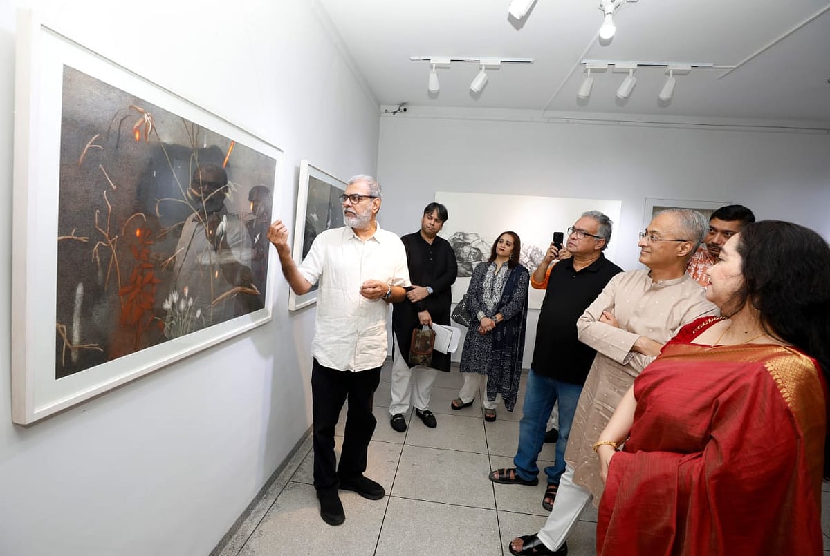 Chandra Bhattacharjee explores intersections of reality and imagination in Dhaka solo exhibition