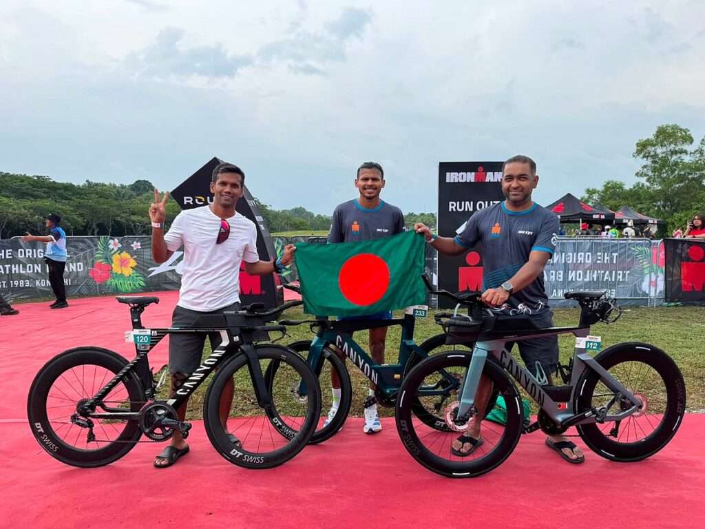 Three Bangladeshi athletes complete Ironman 70.3 challenge in Malaysia