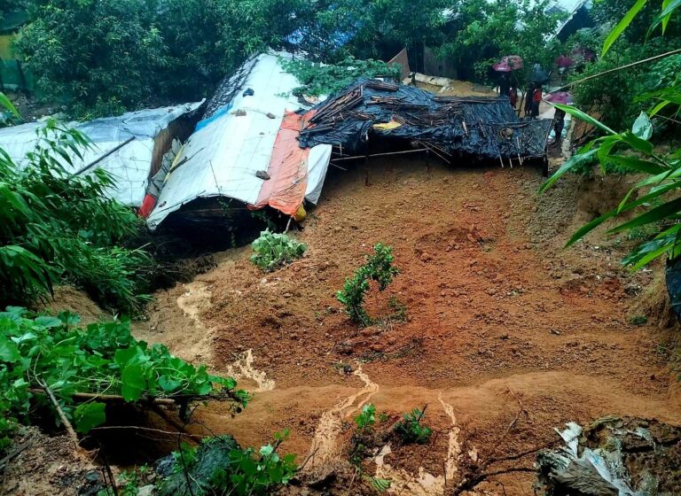 Landslides Kill Eight Rohingya Refugees in Coxs Bazar as Heavy Rains Hit Camps