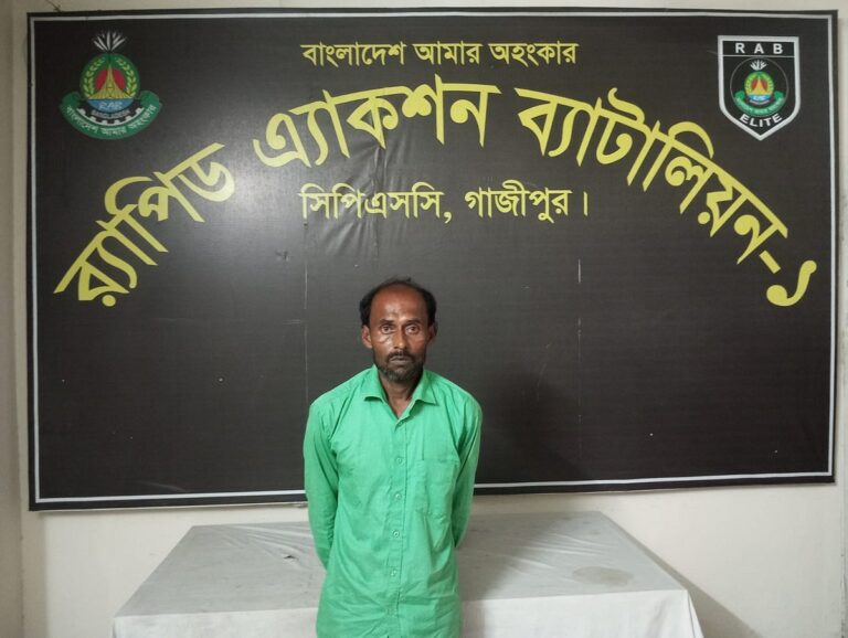 Man arrested for murdering wife over drug money in Gazipur