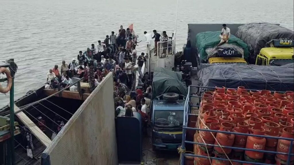 Passenger Ferry Stranded for Three Hours Due to Low Water Levels in Noakhali