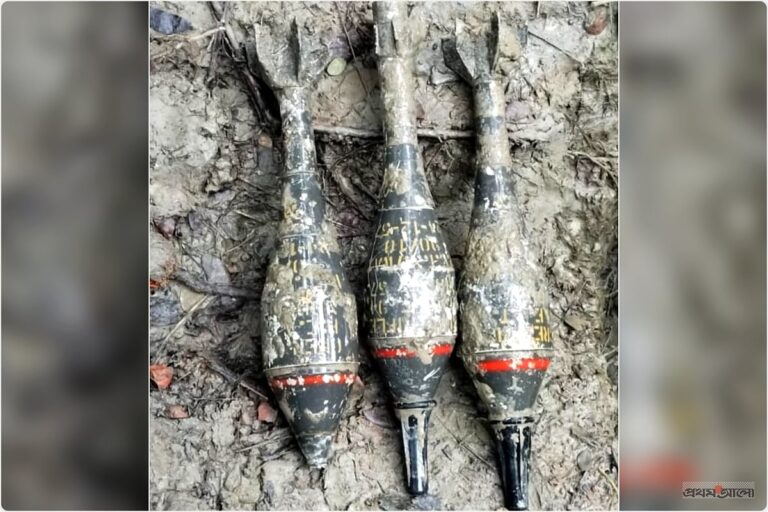 Three unexploded mortar shells unearthed at construction site in Laxmipur