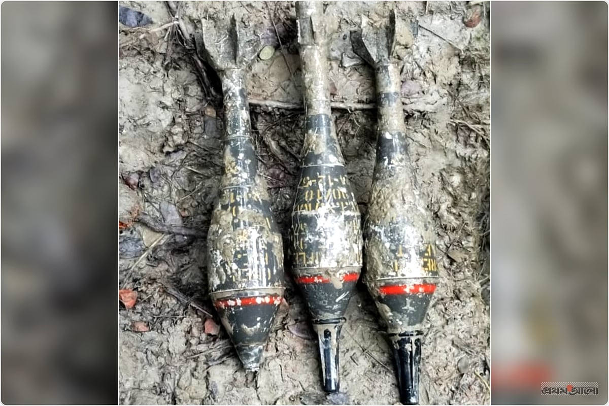 Three unexploded mortar shells unearthed at construction site in Laxmipur