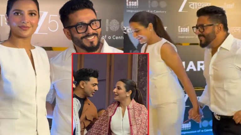 সব জল্পনার অবসান ঘটিয়ে রেড কার্পেটে রাজ-শুভশ্রীর রোমান্টিক উপস্থিতি