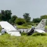 বারামতিতে রানওয়ে থেকে পিছলে গেল প্রশিক্ষণ বিমান, অক্ষত দুই আরোহী