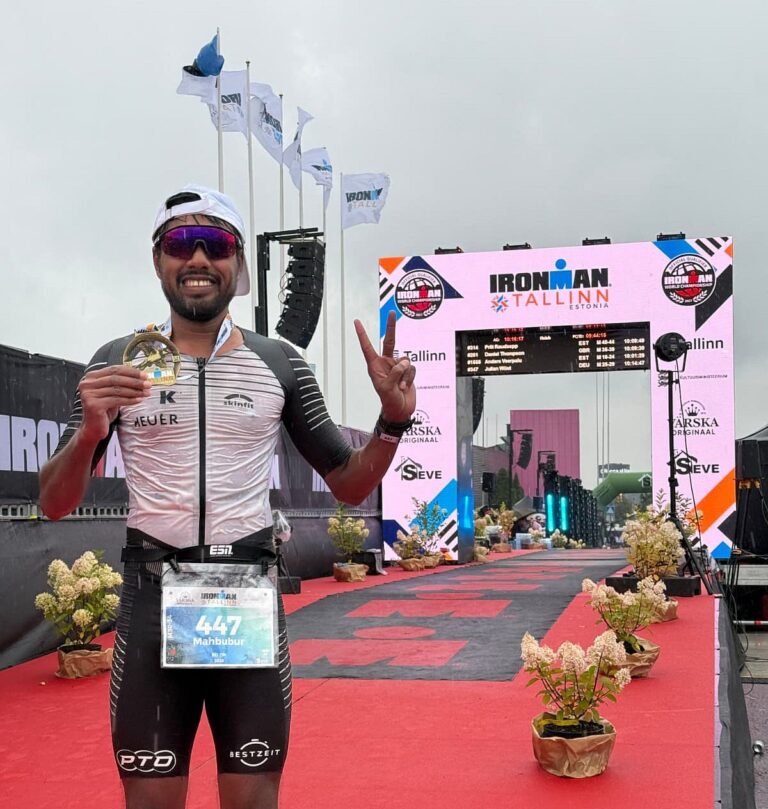 Bangladeshi Triathlete Mahbubur Rahman Completes Ironman Estonia with Personal Best Timing