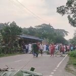 Mentally Ill Man Blocks Mymensingh Highway With Knife and Banana Trees